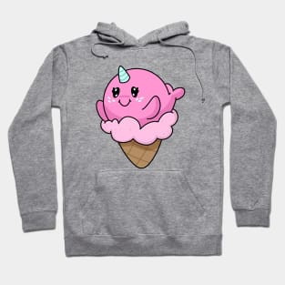 Narwhal Ice Cream (Strawberry Flavor) Hoodie